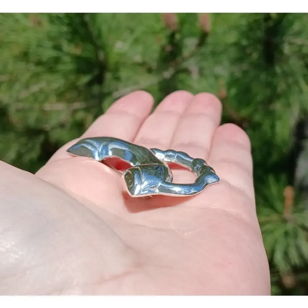 Vintage Taxco Sterling Silver Telephone Brooch